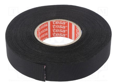 Afbeeldingen van ROL  LINNEN FLEECE TAPE ZWART 19mmx25M