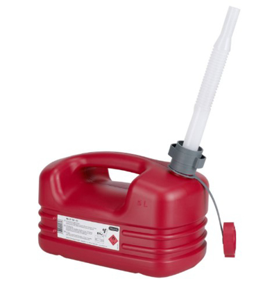 Afbeeldingen van JERRYCAN 5L PE  (BENZINE+DIESEL) ROOD