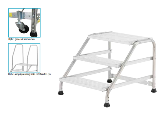 Afbeeldingen van WERKBORDES ALU. 2374-MODUL 1-TREDEN