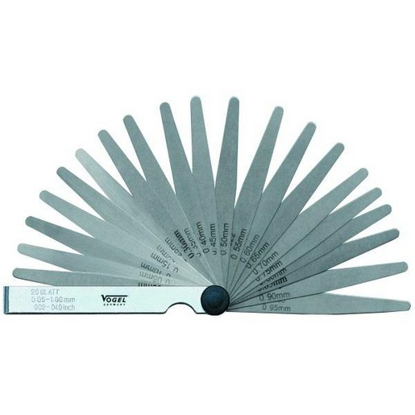 Afbeeldingen van VOELERMAATSET 0,05-1,0mm 20-BL. 411007