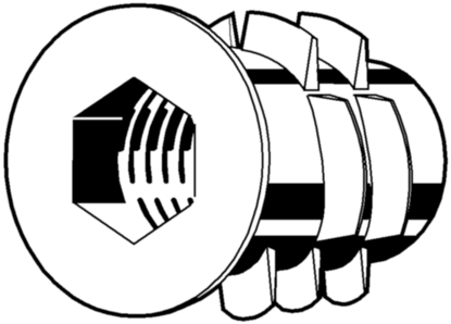 Afbeeldingen van INSCHROEFMOER GLVZ M6X13 M.KRAAG