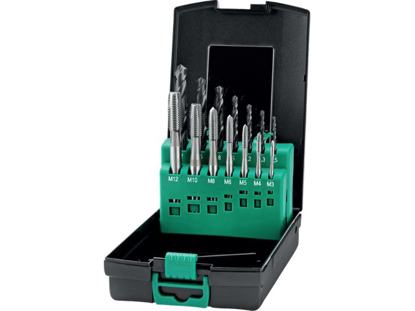 Afbeeldingen van SET MACHINETAPPEN M3 T/M M12 + BOREN