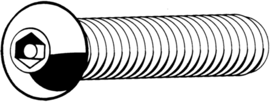 Afbeeldingen van BZK SCHROEF LBK met PIN BEV. RVS M6x16