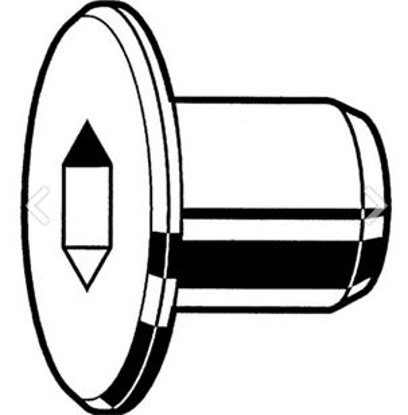 Afbeeldingen van VLAKKE MOER BZK STAAL VERNIKKELD M6x12