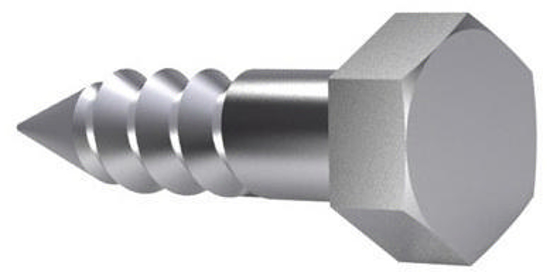 Afbeeldingen van HOUTDRAADBOUT D571 RVS A2 8x80mm