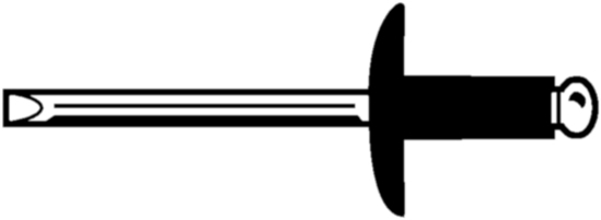 Afbeeldingen van BLINDKLINKNAGEL GROOTKOP ALU/ST BK 5x10