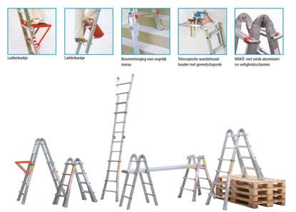 Afbeeldingen van TELESCOOPLADDER WAKU No.2 (5-treden)