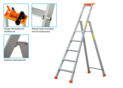 Afbeeldingen van TRAP ALUMINIUM 2370 1x6treden