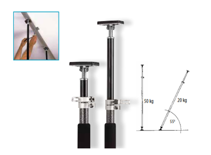 Afbeeldingen van TELEPROP MONTAGESTEUN 165-280CM