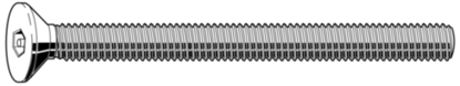 Afbeeldingen van BZK SCHROEF VK  RVS M4x10 + PIN