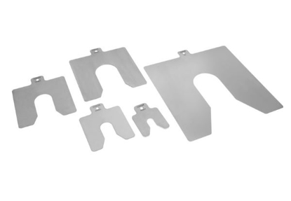 Afbeeldingen van SET A 10 RVS VULPLATEN 90x80 D=0,10mm