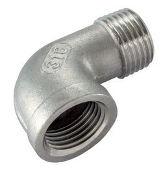 Afbeeldingen van KNIE RVS 90GR. 1/2" bi-bu BSP-BSPT