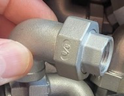 Afbeeldingen van RVS316 3-DELIGE 90GR KNIE 1/2 BI-BI