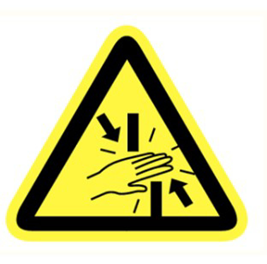 Afbeeldingen van STICKER DRIEKANT 90mm KNELLING GEEL
