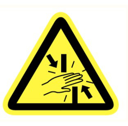 Afbeeldingen van STICKER DRIEKANT 200mm KNELLING GEEL
