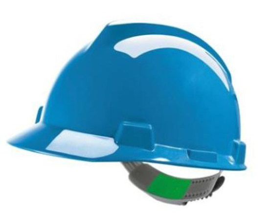 Afbeeldingen van VEILIGHEIDSHELM MSA V-GUARD BLAUW PE