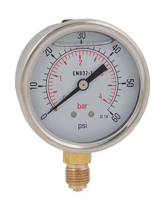 Afbeeldingen van MANOMETER GLY RVS 0-120 BAR DIAM.63mm